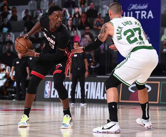  阿德巴约两双掌控禁区，热火主场击退凯尔特人获四连胜